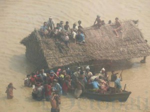 2b.flood victims taking shelter