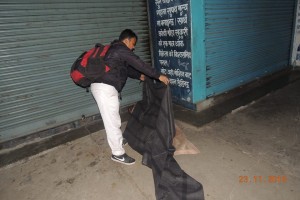 Blanket distribution on 22 November night 1